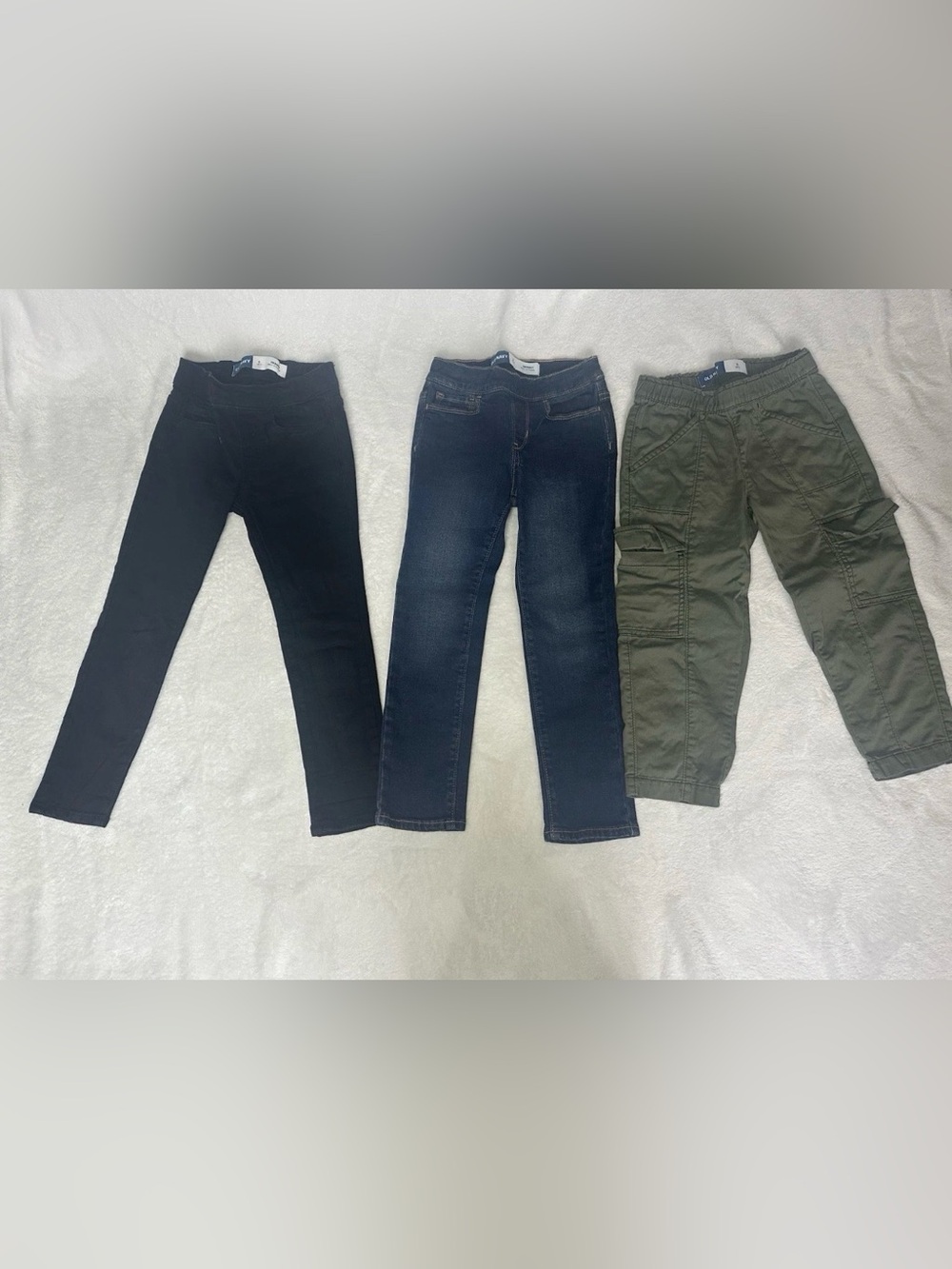 Old Navy Girls Black Jeans Cargo Green Skinny Pants Lot of 3 Size Small S